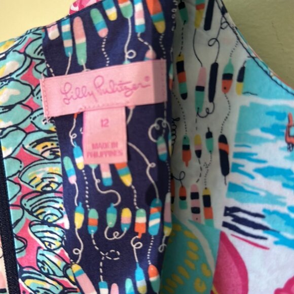 Lilly Pulitzer Girls Shift Dress, size 12 - Picture 3 of 4